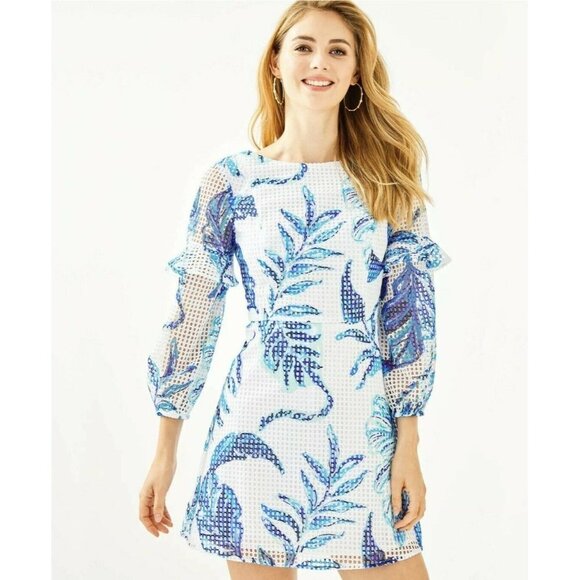 Lilly Pulitzer LAURIE ROMPER Resort White No Place Like Roam size 6 women - Picture 1 of 5